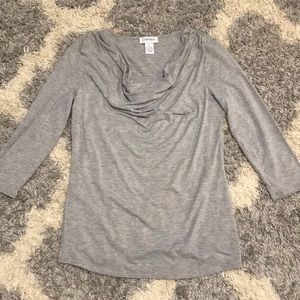 Women’s size M gray drape neck top
